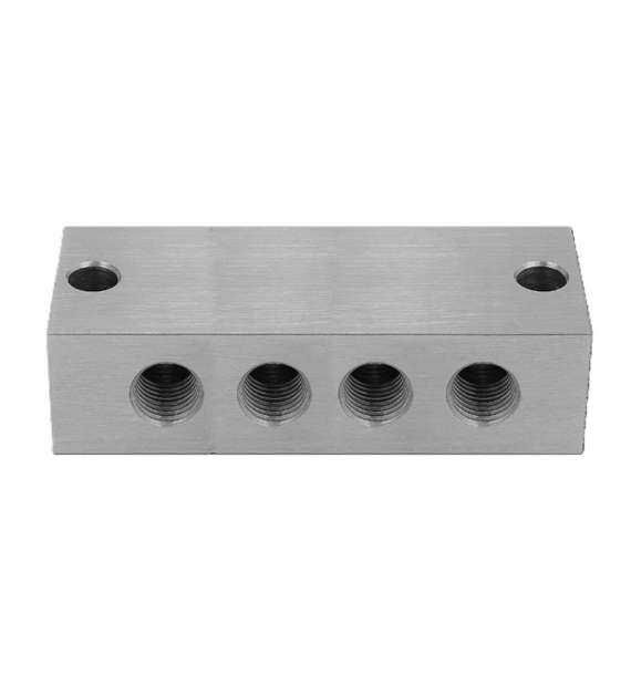 Blok smarowniczy 2x4 przyłącza 1/8 BSP, stal 316