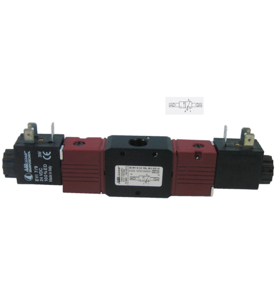 Zawór 3/2 Aircomp G-1/8, 2 x 24VDC
