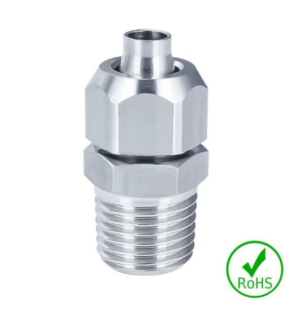 Złączka prosta 10/8 - GZ 3/8 BSPT, stal 316L