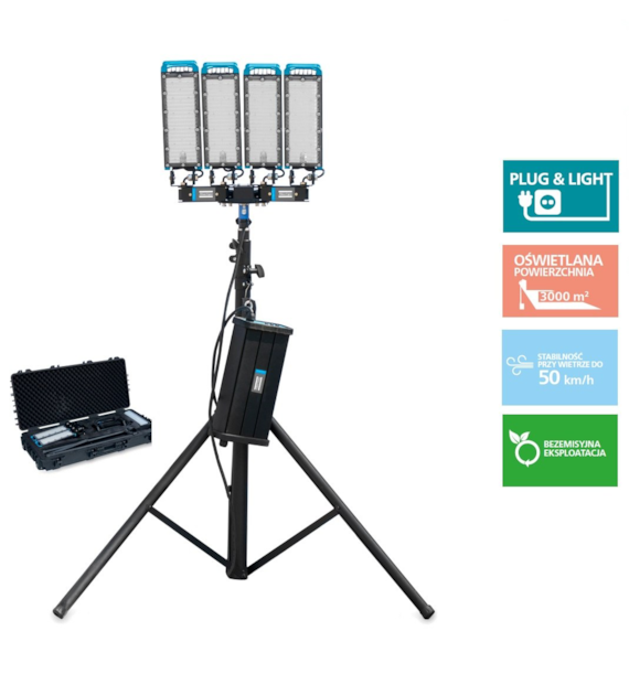 Maszt oświetleniowy Atlas Copco, zew. zasilanie