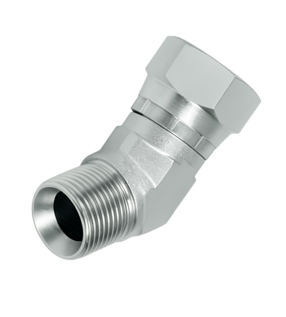 Adaptor kątowy 45° GZ/GW 3/8 BSP, stal 316L