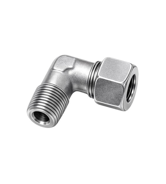Przyłączka kątowa 90° 10L (M16x1,5) x 1/4 BSPT, stal 316L