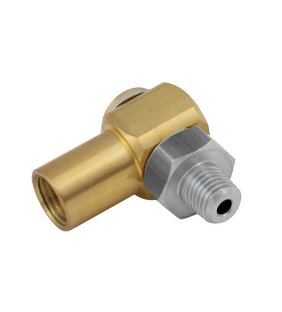 Adaptor kątowy obrotowy GZ M6X1 x GW M10X1