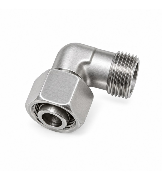 Korpus złączki kątowej nastawnej 90° 35L (M45x2), stal 316L
