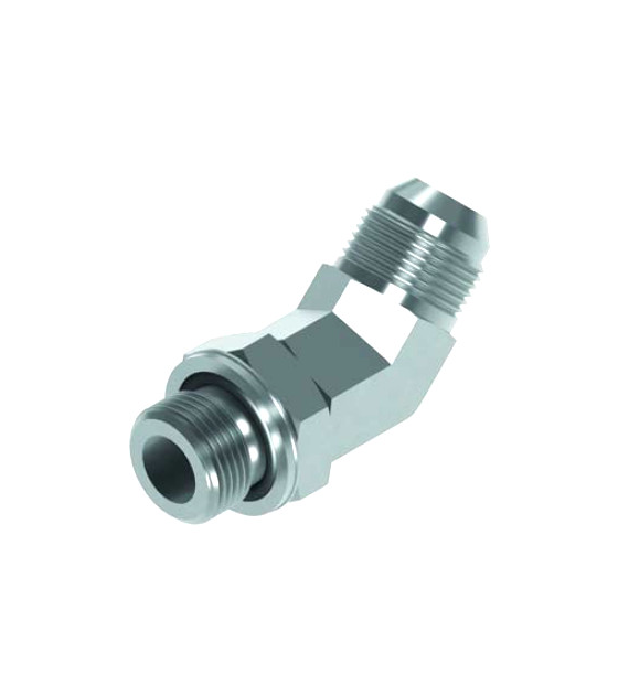 Adaptor kątowy 45° JIC GZ 1.5/8-12 x GZ 1.1/4 BSP