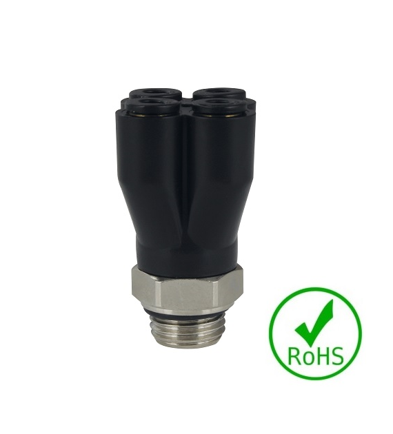 Kolektor 4 x 4x1/8 BSP, 18 bar