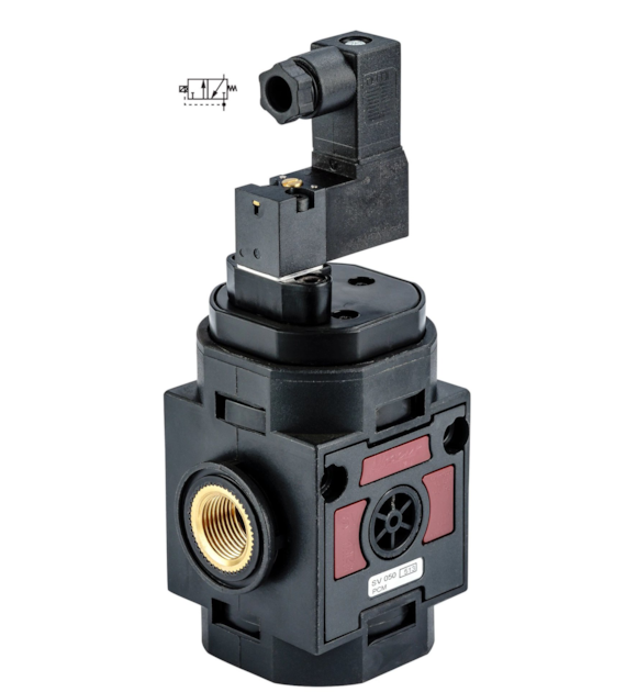 Zawór odcinający 3/2 Aircomp 3/8  BSP 24VDC