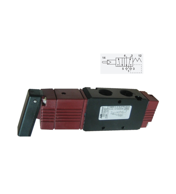 Zawór 5/2 Aircomp G-1/4 sterowanie dźwignią