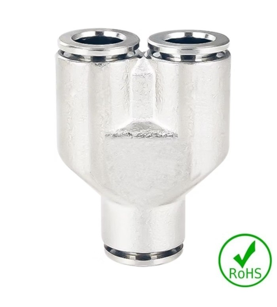 Trójnik Y 10, 20 bar, mosiądz, FDA