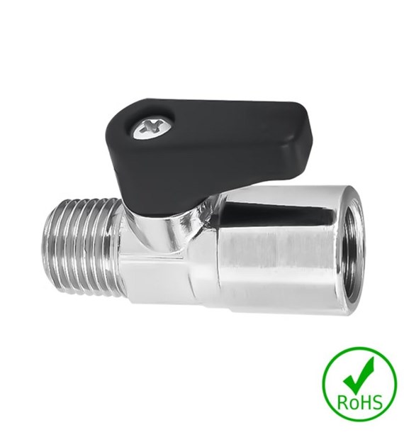 Zawór kulowy mini GZ/GW 1/8 BSP, mosiądz, 10 bar