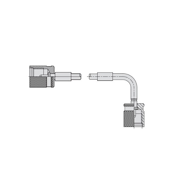 Przewód pomiarowy, M16x2 - M16x2 90°, L=500 mm