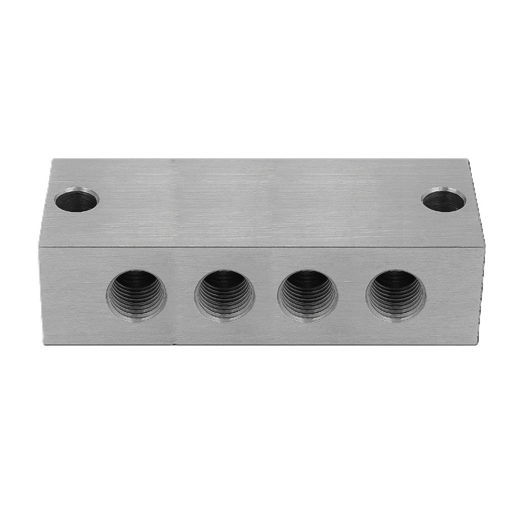 Blok smarowniczy 2x4 przyłącza M10x1, stal 316