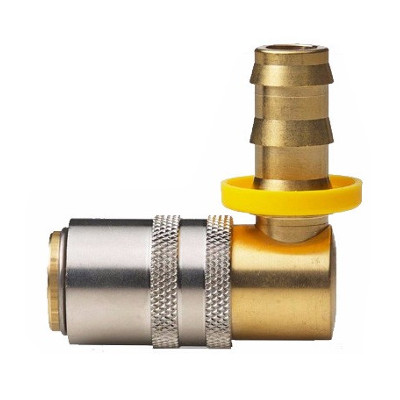 Szybkozłączka EURO-65, 90° PUSH-LOK, DN06 z zaw.