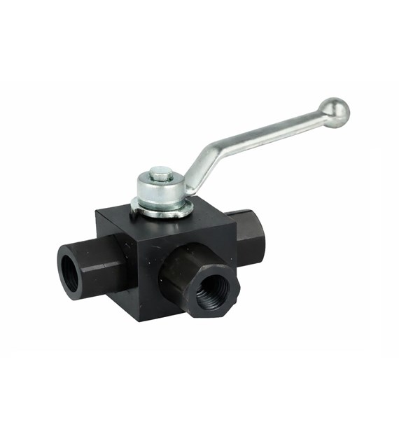 Zawór kulowy 3-drogowy GW-1/8, DN4, przepływ L