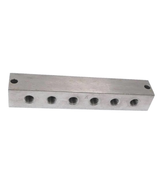 Blok smarowniczy 2x6 przyłączy M10x1 stal 1.4401