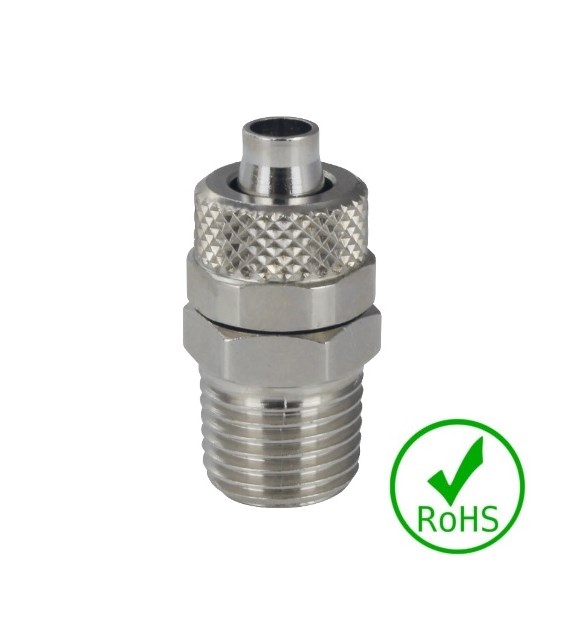 Złączka skręcana prosta R3/8 BSPT do węża 12/10