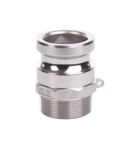 Camlock TYP F, wtyk GZ-1.1/4  NPT, stal 316