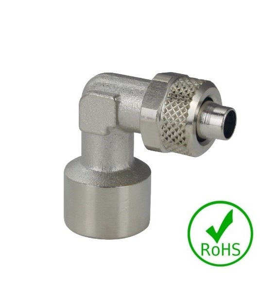 Złączka skręcana kątowa GW G1/4 do wężą 10/8