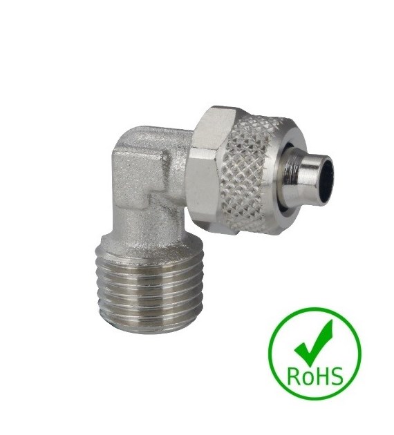 Złączka skręcana kątowa R1/2 do węża 15/12,5
