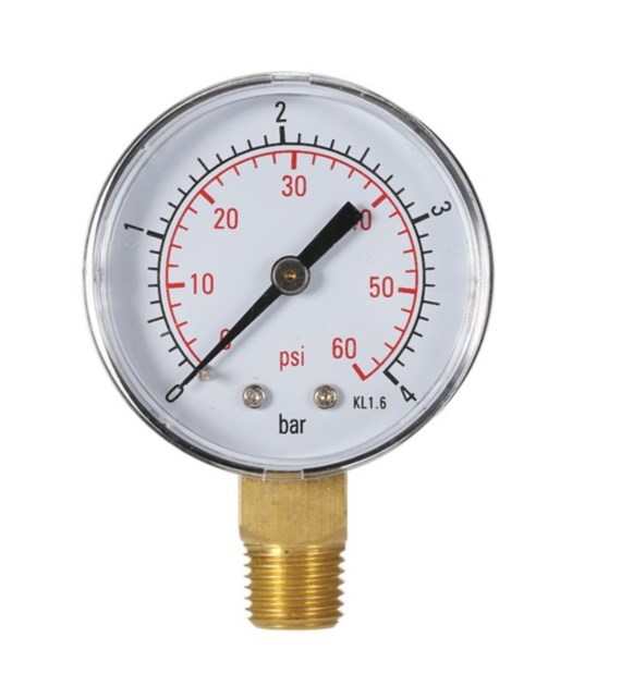 Manometr, zakres: 0-4 bar, przyłącze:1/4-radialne