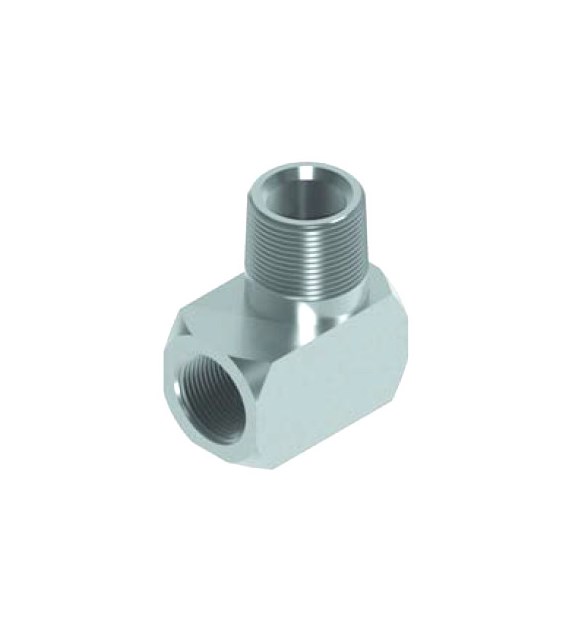 Adaptor kątowy 90° GZ/GW 1.1/2 NPT, stal 1.4571