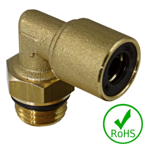 Złączka kątowa mosiądz 8/6 - GZ M22x1,5, 16 bar
