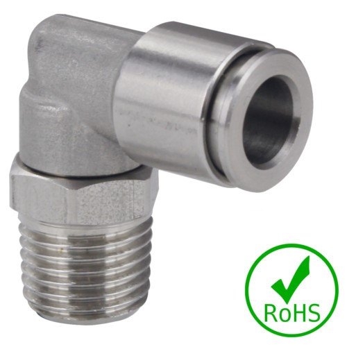 Złączka kątowa 12 - GZ R3/8 BSPT stal 316L