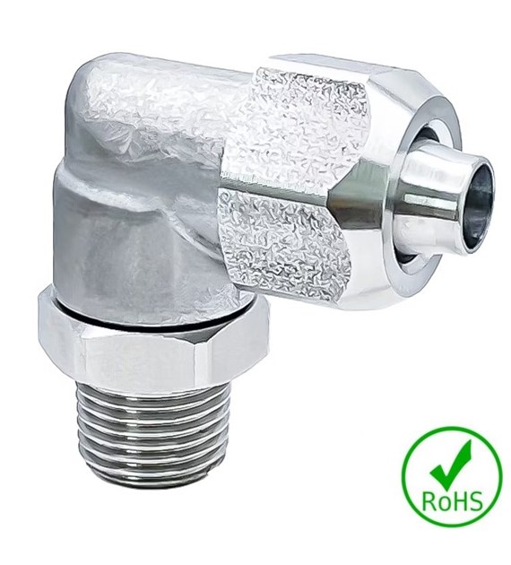 Złączka kątowa 8/6 - GZ 1/4 BSPT, stal 316L