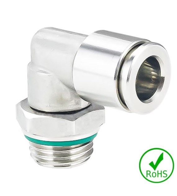 Złączka kątowa 06 - GZ 1/4 BSP, stal 316L, 20 bar