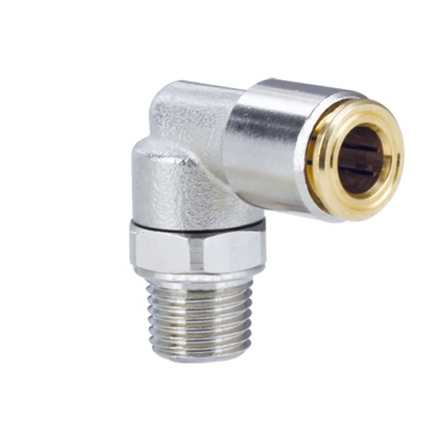 Złączka kątowa obrotowa, 1/4 - GZ 1/8 NPT, 80 bar