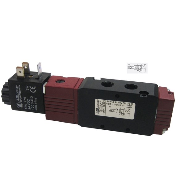 Zawór 5/2 Aircomp G-1/8, 24VDC