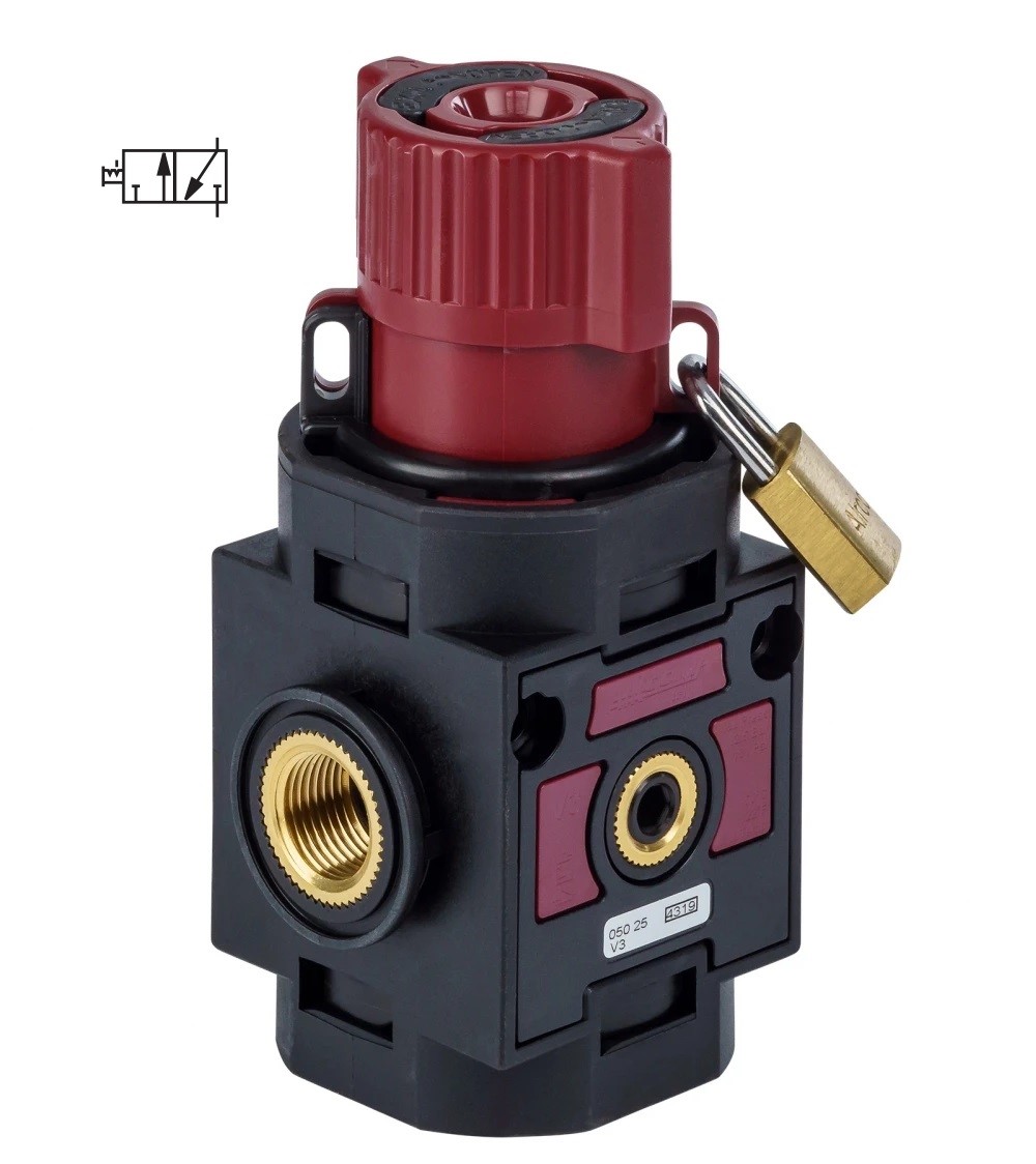 Zawór odcinający 3/2 Aircomp 3/8  BSP