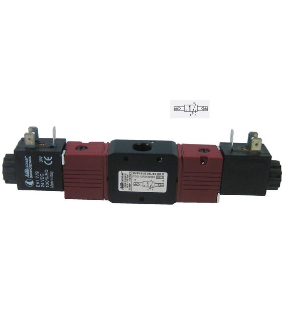 Zawór 3/2 Aircomp G-1/4, 2 x 24VDC