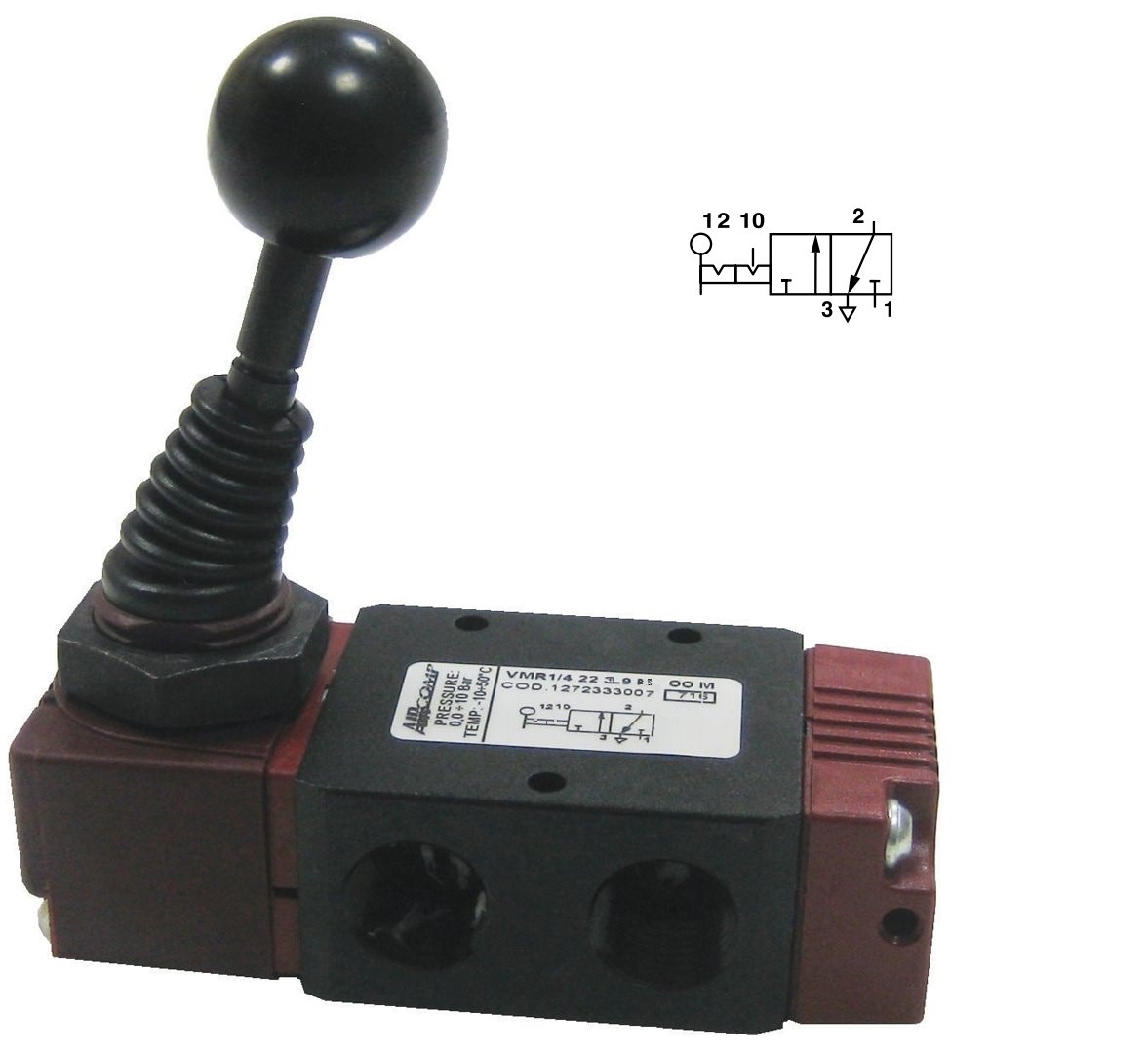 Zawór 3/2  Aircomp G-1/4, sterowanie dzwignią