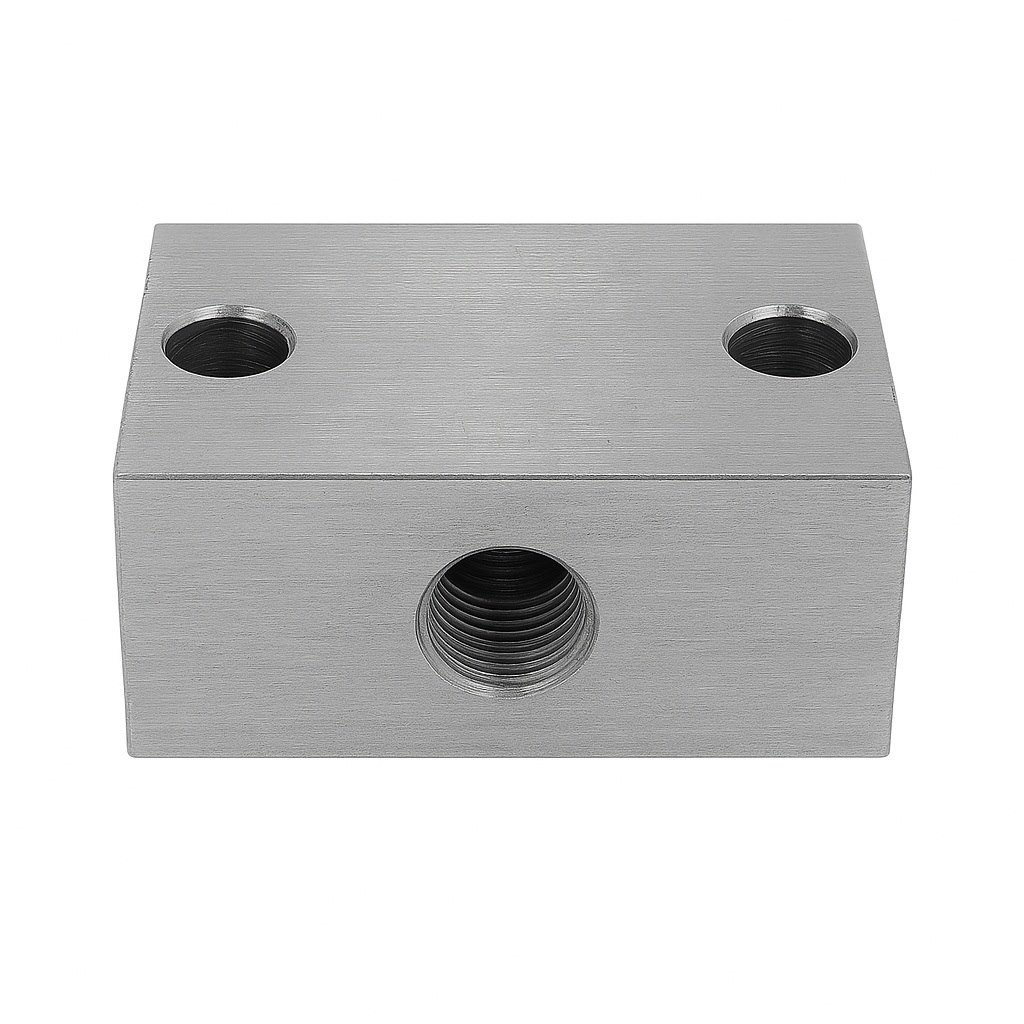 Blok smarowniczy 2x1 przyłącza 1/8 BSP