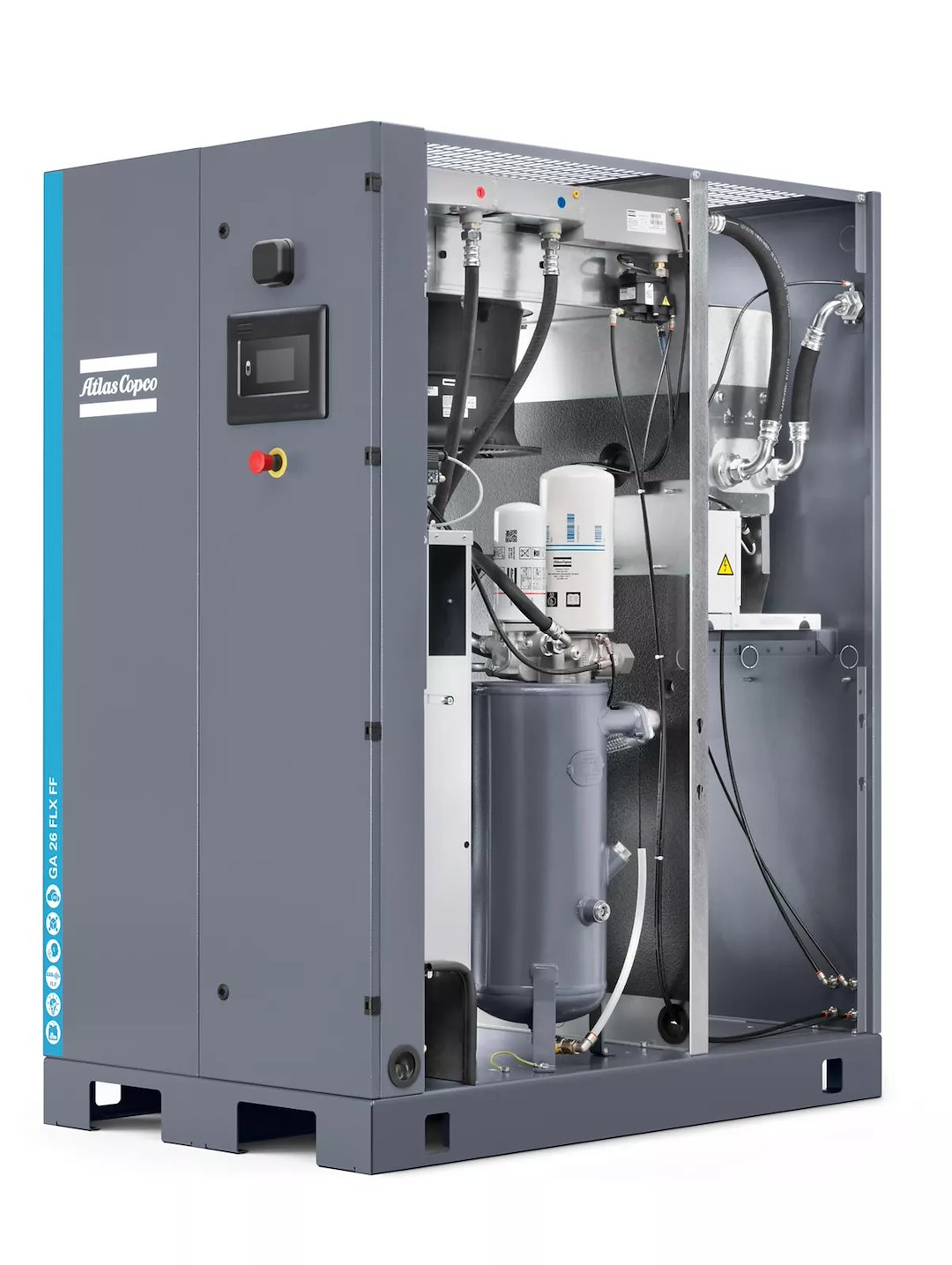 Sprężarki śrubowe Atlas Copco serii FLX