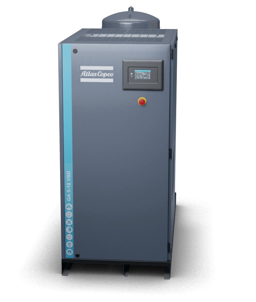 Sprężarka śrubowa Atlas Copco GA, 5,5 kW, 13 bar
