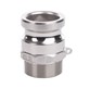 Camlock TYP F, wtyk GZ-1.1/2  NPT, stal 316