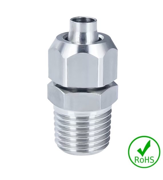 Złączka prosta 10/8 - GZ 3/8 BSPT, stal 316L