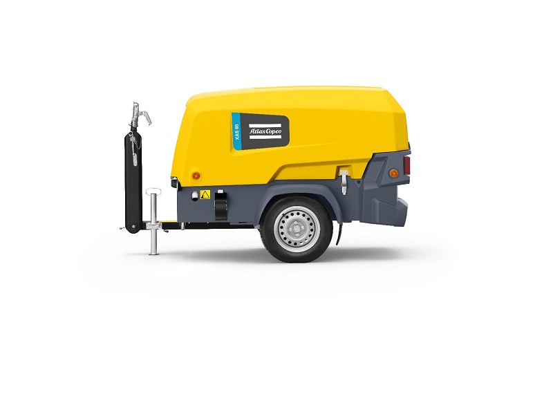 Sprężarka przewoźna Atlas Copco, 7 bar, 2 m3/min